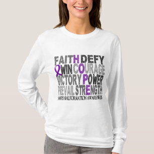 T-shirt Malformation de Chiari de collage de mot d'espoir