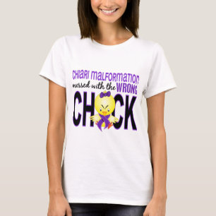 T-shirt Malformation de Chiari salie avec le poussin faux
