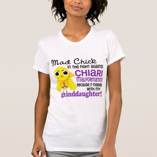 T-shirt Malformation folle de Chiari de petite-fille du (Devant)