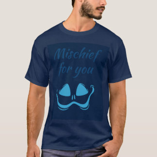 T-shirt Malheur pour vous effrayant bleu grimace