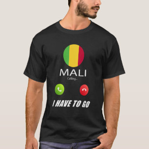 T-shirt Mali Drapeau Souvenir Le Mali Appelle