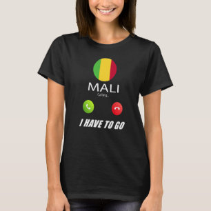 T-shirt Mali Drapeau Souvenir Le Mali Appelle