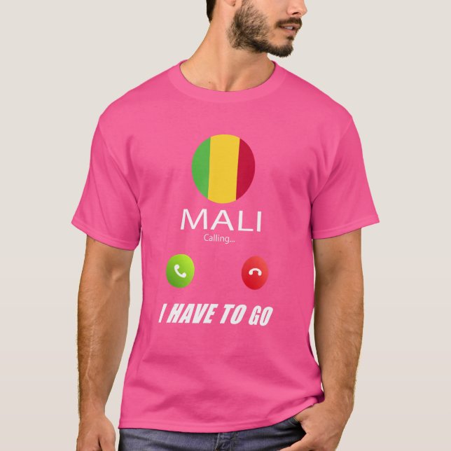 T-shirt Mali Drapeau Souvenir Le Mali Appelle (Devant)