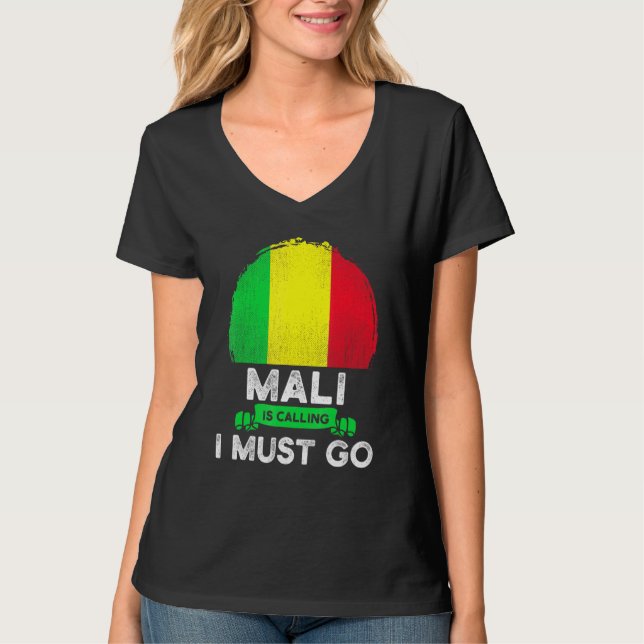 T-shirt Mali : Je Dois Aller Au Patrimoine Malien Root Pri (Devant)