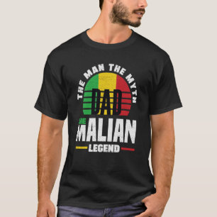 T-shirt Mali Mali Mali Mali Fête des pères du drapeau