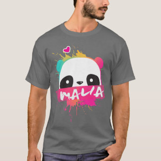 T-shirt MALIABbeau nom de fille avec adorable Panda Premi