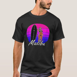 T-shirt Malibu CA Surfer Surf Vêtements Hommes Femmes Grap