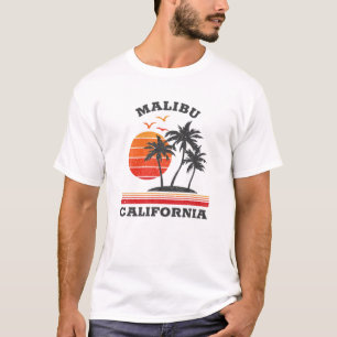 T-shirt Malibu California Retro Souvenir cadeau