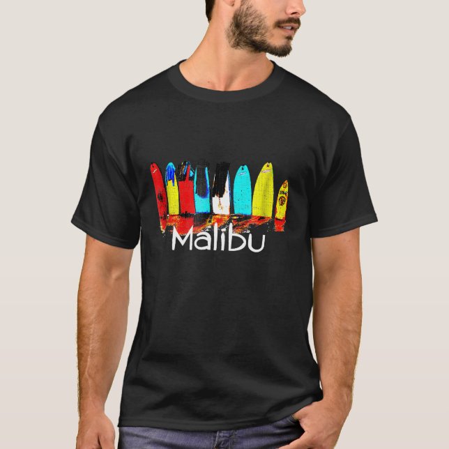 T-shirt Malibu California Surf (Devant)