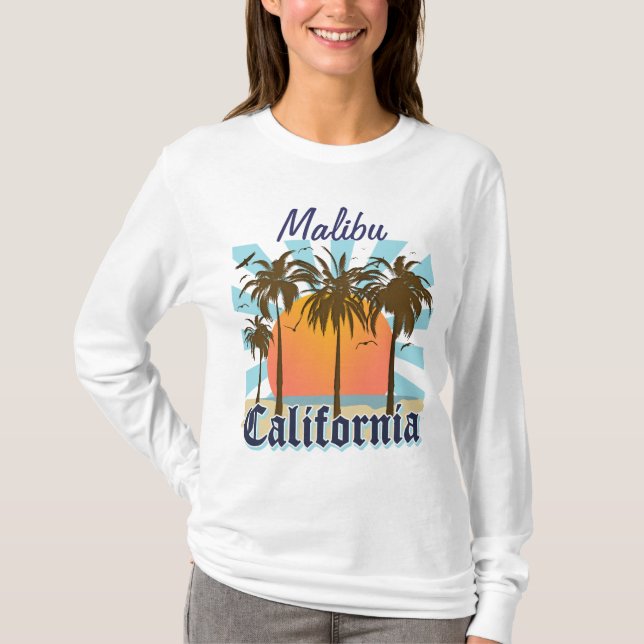 T-shirt Malibu la Californie (Devant)