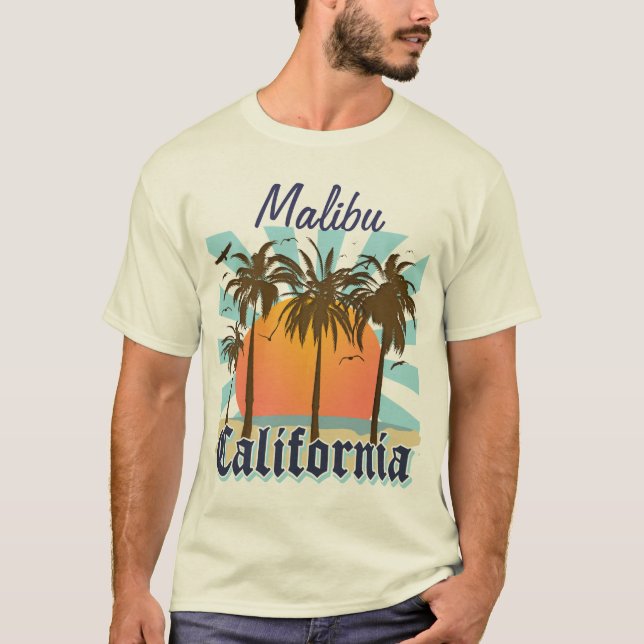 T-shirt Malibu la Californie (Devant)