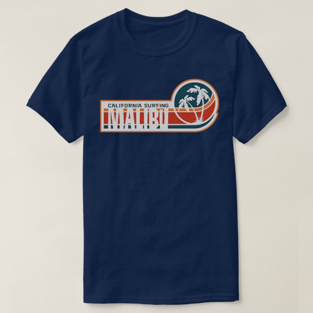 T-shirt Malibu Surf California (Design devant)