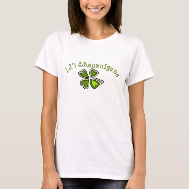 T-shirt Malice de Li'l de shamrock étrange Cartoonifi de (Devant)
