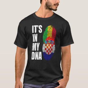 T-shirt Malien Et Croate Mélange ADN Héritage Drapeau Prem