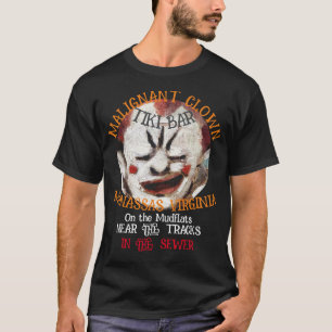 T-SHIRT MALIGNANT CLOWN TIKI BAR MANASSAS VIRGINIA