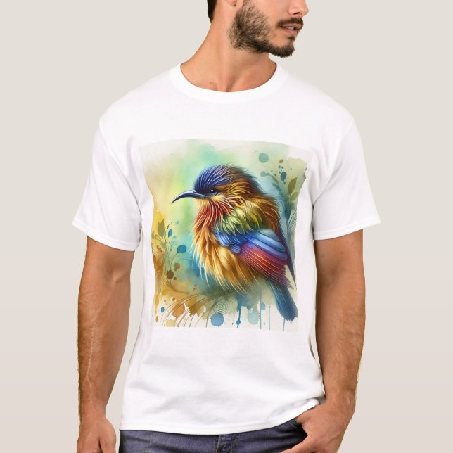 T-shirt Malimbe Bird 101024AREF112 - Watercolor (Devant)