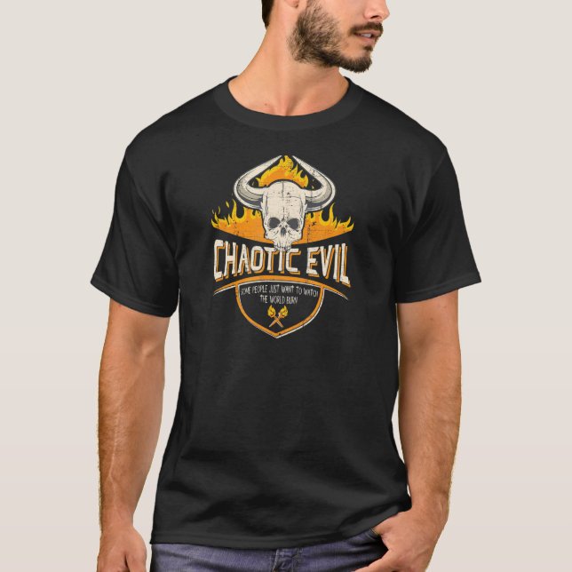 T-shirt Malin chaotique pour Nerdy Roleplaying jeux (Devant)
