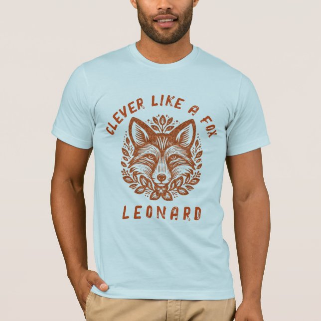 T-shirt Malin comme un Renard - Votre Texte (Devant)