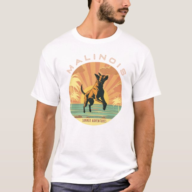 T-shirt Malinois - Aventures d'été (Devant)