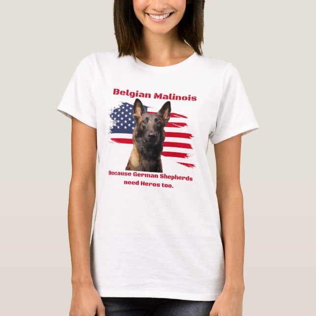 T-shirt Malinois belge (Devant)