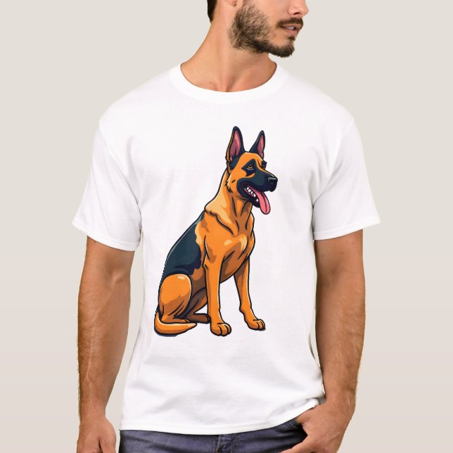 T-shirt Malinois belge (1) (Devant)