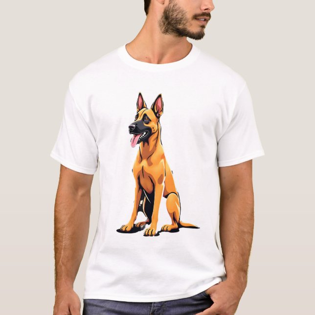 T-shirt Malinois belge (3) (Devant)
