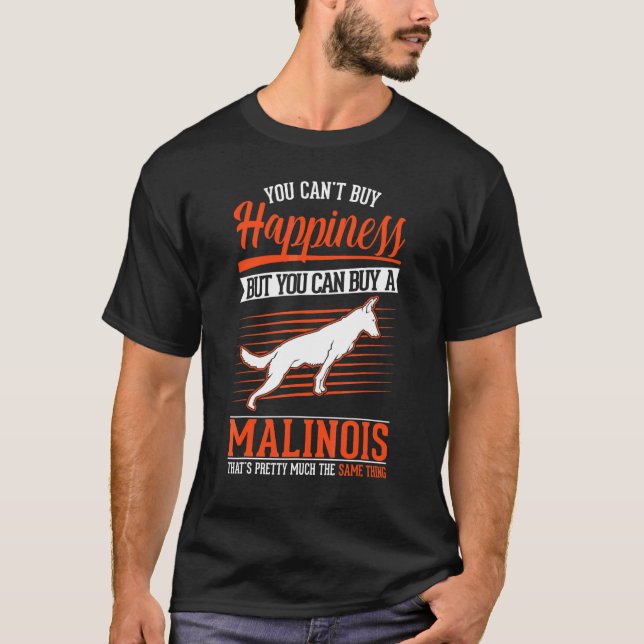 T-shirt Malinois belge Bonheur Malinois (Devant)