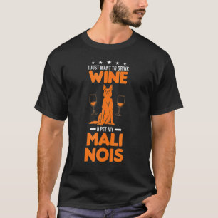 T-shirt Malinois Belge Et Vin
