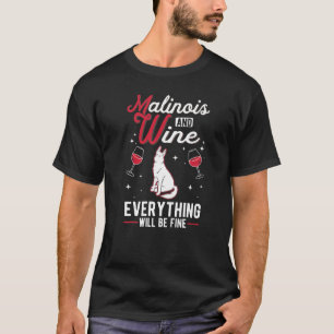 T-shirt Malinois belge et vin Chien berger hollandais Mech