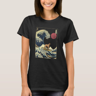 T-shirt Malinois belge Japonais Kanagawa Vague Surf amusan