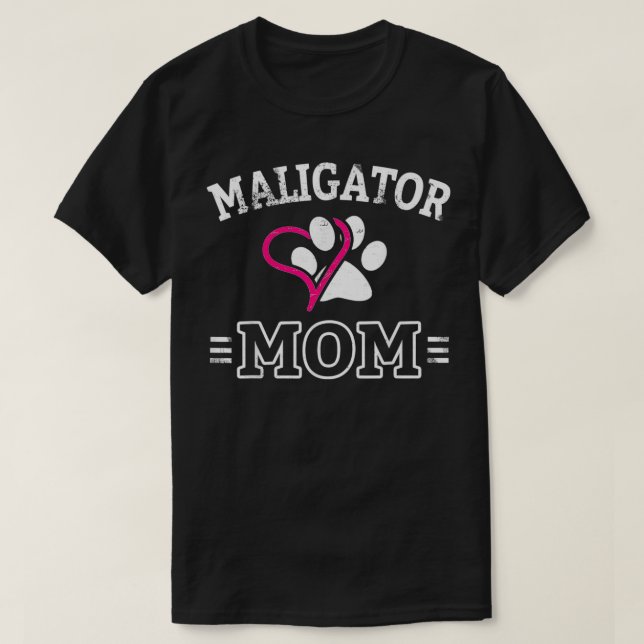T-shirt Malinois belge Maligator Maman Drôle Chien Mama Ca (Design devant)