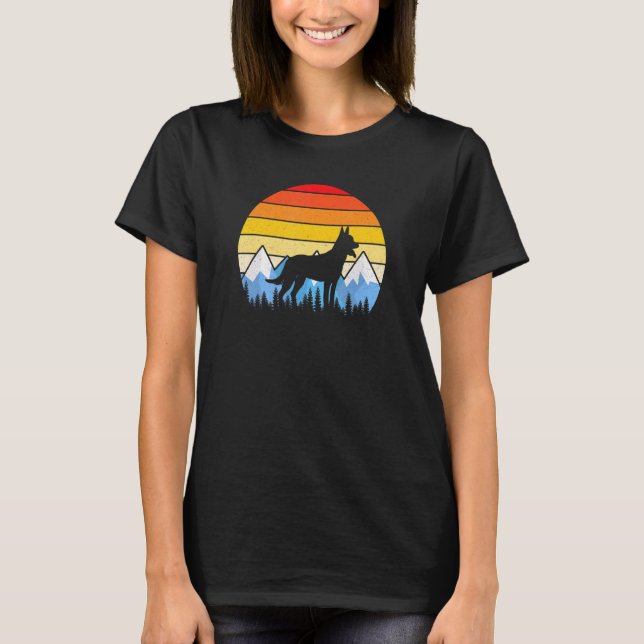 T-shirt Malinois belge rétro vintage (Devant)