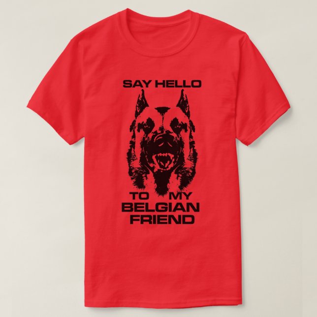 T-shirt Malinois Belgian shepherd Mechelaar   2  (Design devant)