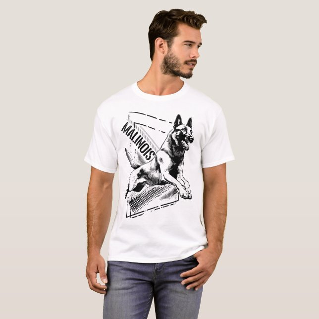 T-shirt Malinois - Berger belge - Mechelaar (Devant entier)
