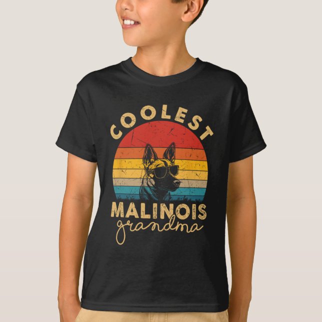 T-shirt Malinois Les Cadeaux De Grand-Mère Les Plus Cools  (Devant)