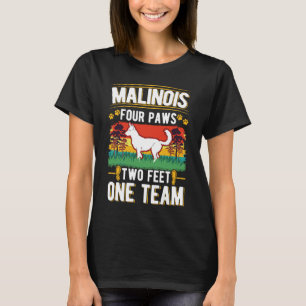 T-shirt Malinois quatre pattes deux pieds une équipe Belgi