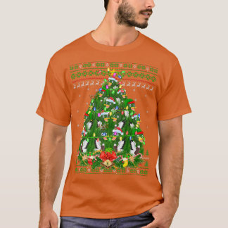 T-shirt Mallard Bird Xmas Éclairage Tree Père Noël Mallard