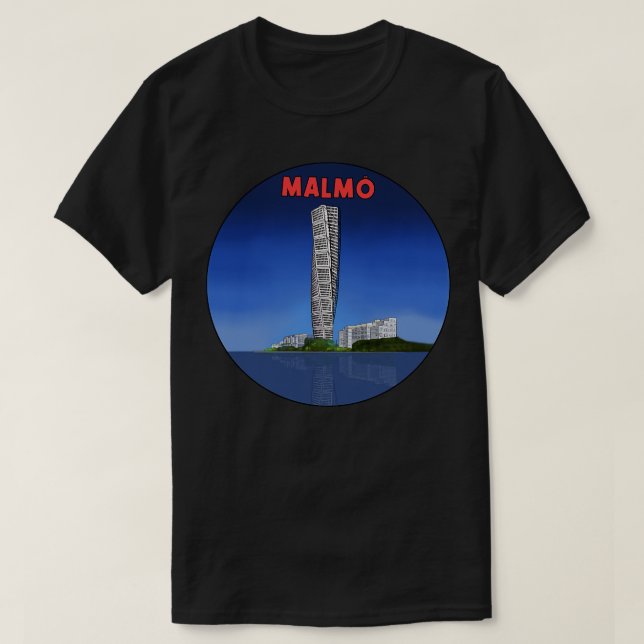 T-shirt Malmo scandinave Suède (Design devant)
