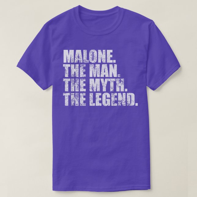 T-shirt Malone Nom de famille Malone Nom de famille Malone (Design devant)