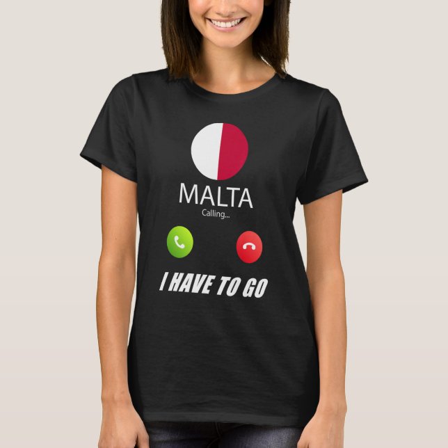 T-shirt Malte Drapeau Souvenir Malte Appelle (Devant)