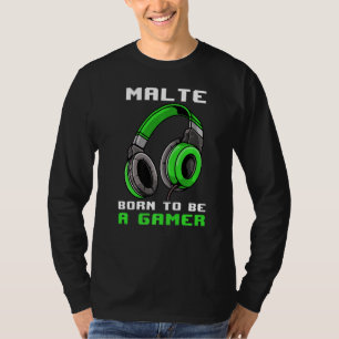 T-shirt Malte Né Pour Être Un Joueur Personnalisé