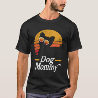 T-shirt Maltese Chien Mommy Lunettes de soleil Graphic Fêt