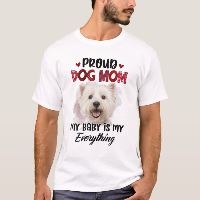 T-shirt Maltese Fier Chien Maman Jamais Mon Bébé Est Mon T (Devant)
