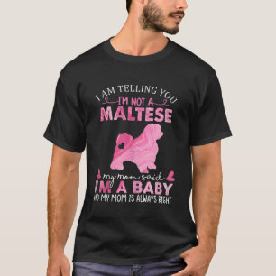 T-shirt Maltese Maman Baby Funny Mignonne Chien Propriétai