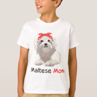 Maltese Maman Chien Bandana Pet Lover Femmes Malta