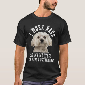 T-shirt Maltese Maman Chien Papa Drôle Maltais