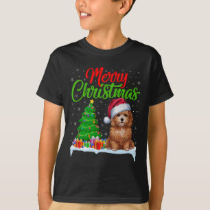 T-shirt Maltipoo Chien Noël Lumières Noël Maltipoo D