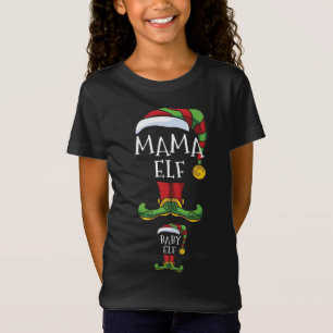 T-Shirt Mama And Baby Elf Pregnancy Matching Family Christ