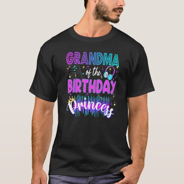 T-shirt Mama Anniversaire Rockstar Thème Musique Party Kar (Devant)