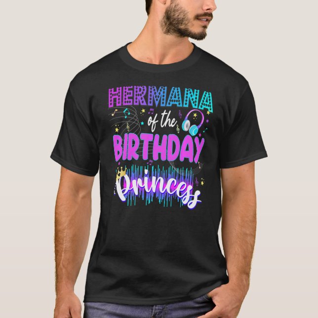 T-shirt Mama Anniversaire Rockstar Thème Musique Party Kar (Devant)